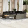 Image de vidaXL 11 pcs gris résine tressée