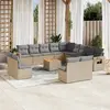 Image de VIDAXL Salon de jardin avec coussins 14 pcs - Beige