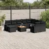 Image de VIDAXL Salon de jardin avec coussins - 11 pcs - Noir