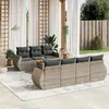 Image de vidaXL Salon de jardin 8 pièces gris