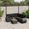 Image de VidaXL Salon de jardin 6 pièces résine tressée - Noir