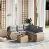 Image de VIDAXL Salon de jardin 6 pcs beige résine tressée