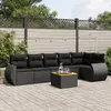 Image de vidaXL Salon de jardin 7 pcs noir