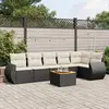 Image de Vidaxl Ensemble Salon de Jardin 7 pcs - Noir Résine Tressée