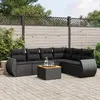 Image de VIDAXL Salon de jardin 7 pcs Noir