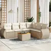 Image de vidaXL Salon de jardin résine tressée 7 pcs