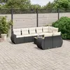 Image de vidaXL Salon de Jardin - 9 pcs Noir