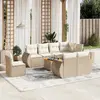 Image de vidaXL Salon de jardin 9 pcs - Beige