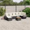 Image de vidaXL Salon de jardin 8 pcs Noir