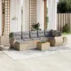 Image de vidaXL Salon de Jardin - 8 pcs - Beige Rotin