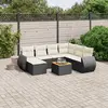 Image de VIDAXL Salon de jardin 8 pcs - Noir Résine Tressée
