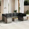 Image de vidaXL Salon de jardin résine tressée - Gris