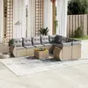 Image de vidaXL Salon de jardin 10 pcs - Beige