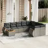 Image de vidaXL Salon de jardin 10 pcs - Gris