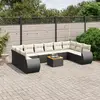 Image de vidaXL Salon de jardin 11 pcs - Noir