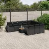 Image de vidaXL Salon de jardin 11 pcs - Noir