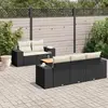 Image de VidaXL Salon de Jardin 6 pcs - Noir