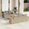 Image de VidaXL Salon de jardin 6 pcs beige résine tressée