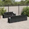 Image de Salon de Jardin vidaXL - Noir Résine Tressée