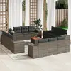 Image de vidaXL Salon de jardin 13 pcs - Gris