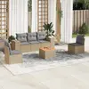 Image de vidaXL Salon de jardin 6 pcs - Beige