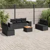 Image de Vidaxl Salon de jardin 8 pcs - Noir