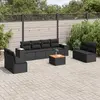 Image de vidaxl Salon de jardin 9 pcs - Noir
