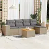 Image de vidaXL Salon de jardin 6 pcs - Beige