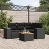 Image de vidaXL Salon de jardin 5 pcs - Noir