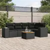 Image de vidaXL Salon de jardin 6 pcs avec coussins - Noir