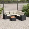 Image de vidaXL Salon de jardin - 6 pcs - Noir