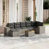 Image de vidaXL Salon de jardin 8 pcs - Gris