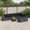 Image de VIDAXL Salon de jardin avec coussins - Noir