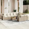 Image de vidaXL Salon de jardin, 10 pcs - Beige