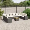 Image de vidaXL Salon de jardin 11 pcs noir
