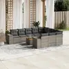 Image de vidaXL Salon de jardin 11 pcs avec coussins gris
