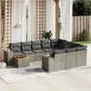 Image de vidaXL Salon de jardin 11 pcs résine tressée - Gris