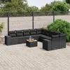 Image de vidaXL Salon de jardin - 11 pcs résine tressée noir