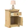 Image de vidaXL Table de chevet Corona - 45x35x64 cm Bois de pin massif