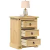 Image de vidaXL Table de chevet Corona - Bois de pin massif