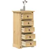 Image de vidaXL Table de chevet Corona - Bois de pin massif 53x39x103 cm