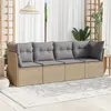 Image de vidaXL Salon de jardin 4 pcs beige