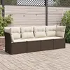 Image de VIDAXL Ensemble de jardin résine tressée - 4 pcs - Marron