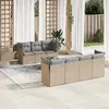 Image de vidaXL Salon de jardin 8 pcs - Beige