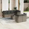 Image de vidaXL Salon de jardin 8 pcs Résine tressée - Gris