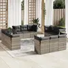 Image de vidaXL Salon de jardin avec coussins 12 pcs gris clair