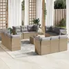 Image de VIDAXL Salon de jardin 13 pcs - Beige