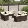 Image de VIDAXL Salon de jardin 13 pcs Marron Résine tressée