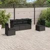 Image de vidaXL Salon de jardin 5 pcs - Noir