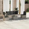 Image de VidaXL Salon de jardin 6 pcs - Résine tressée gris clair